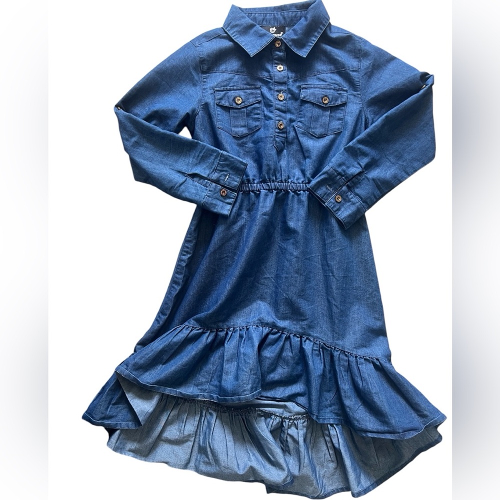 Dollhouse Blue Casual Kids Dress